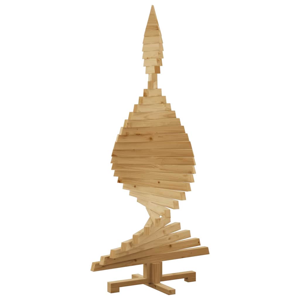 Wooden Christmas Tree KOTKA 150 cm Solid Pine Wood Brown