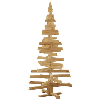 Wooden Christmas Tree KOTKA 150 cm Solid Pine Wood Brown
