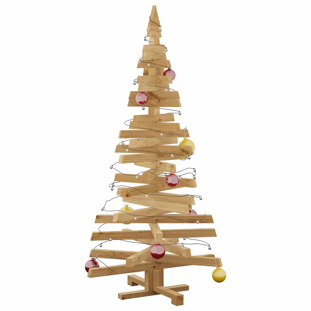 Wooden Christmas Tree KOTKA 150 cm Solid Pine Wood Brown