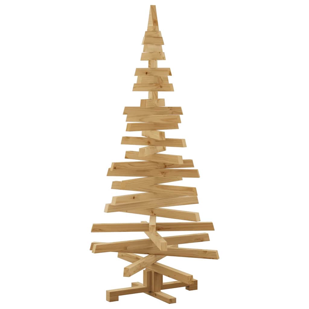 Wooden Christmas Tree KOTKA 150 cm Solid Pine Wood Brown