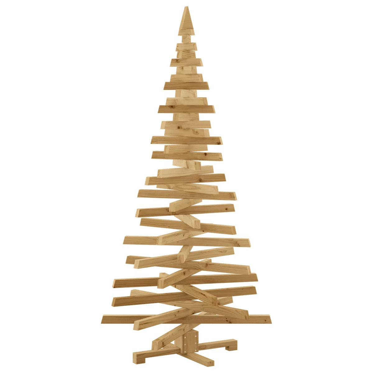 Wooden Christmas Tree KOTKA 180 cm Solid Pine Wood Brown