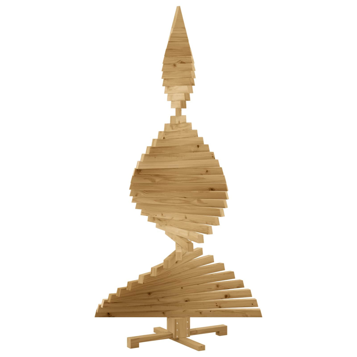 Wooden Christmas Tree KOTKA 180 cm Solid Pine Wood Brown