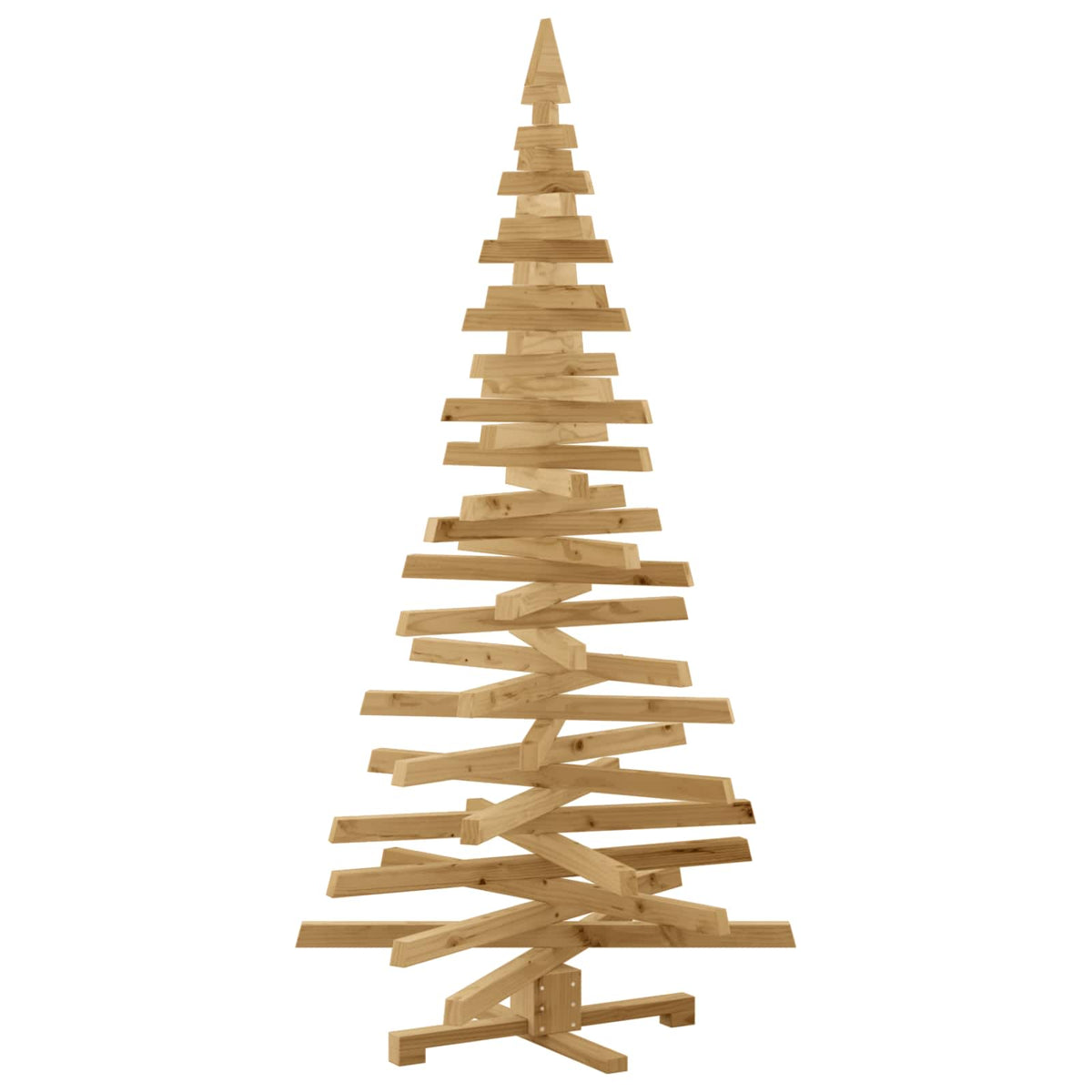 Wooden Christmas Tree KOTKA 180 cm Solid Pine Wood Brown