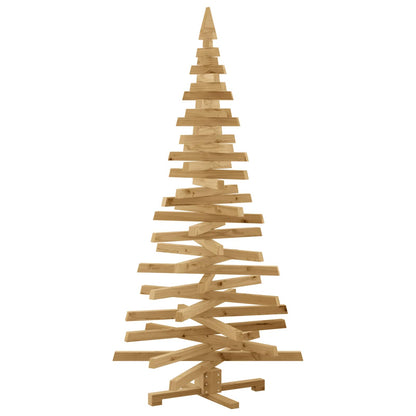 Wooden Christmas Tree KOTKA 180 cm Solid Pine Wood Brown