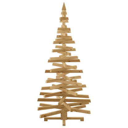 Wooden Christmas Tree KOTKA 180 cm Solid Pine Wood Brown