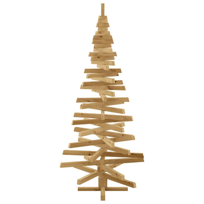 Wooden Christmas Tree KOTKA 180 cm Solid Pine Wood Brown