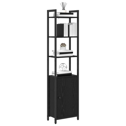 Book Cabinet Black Oak 40 x 24 x 161 cm Engineered Wood