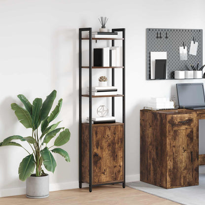 Book Cabinet Smoked Oak 40 x 24 x 161 cm Engineered Wood