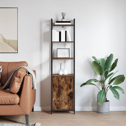 Book Cabinet Smoked Oak 40 x 24 x 161 cm Engineered Wood