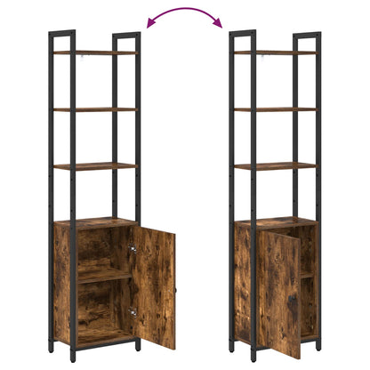 Book Cabinet Smoked Oak 40 x 24 x 161 cm Engineered Wood
