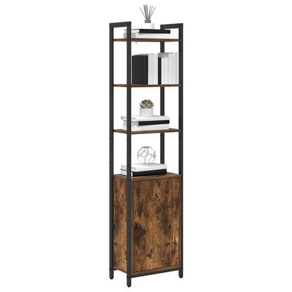Book Cabinet Smoked Oak 40 x 24 x 161 cm Engineered Wood