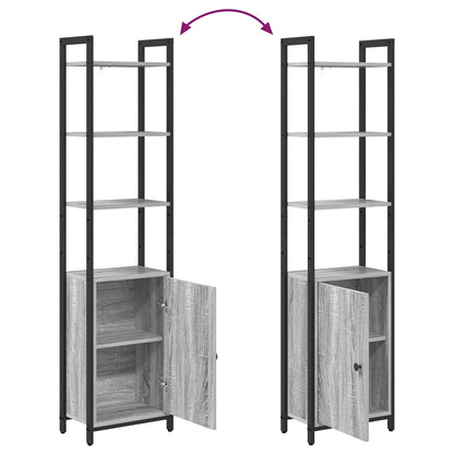 Book Cabinet Grey Sonoma 40 x 24 x 161 cm Engineered Wood