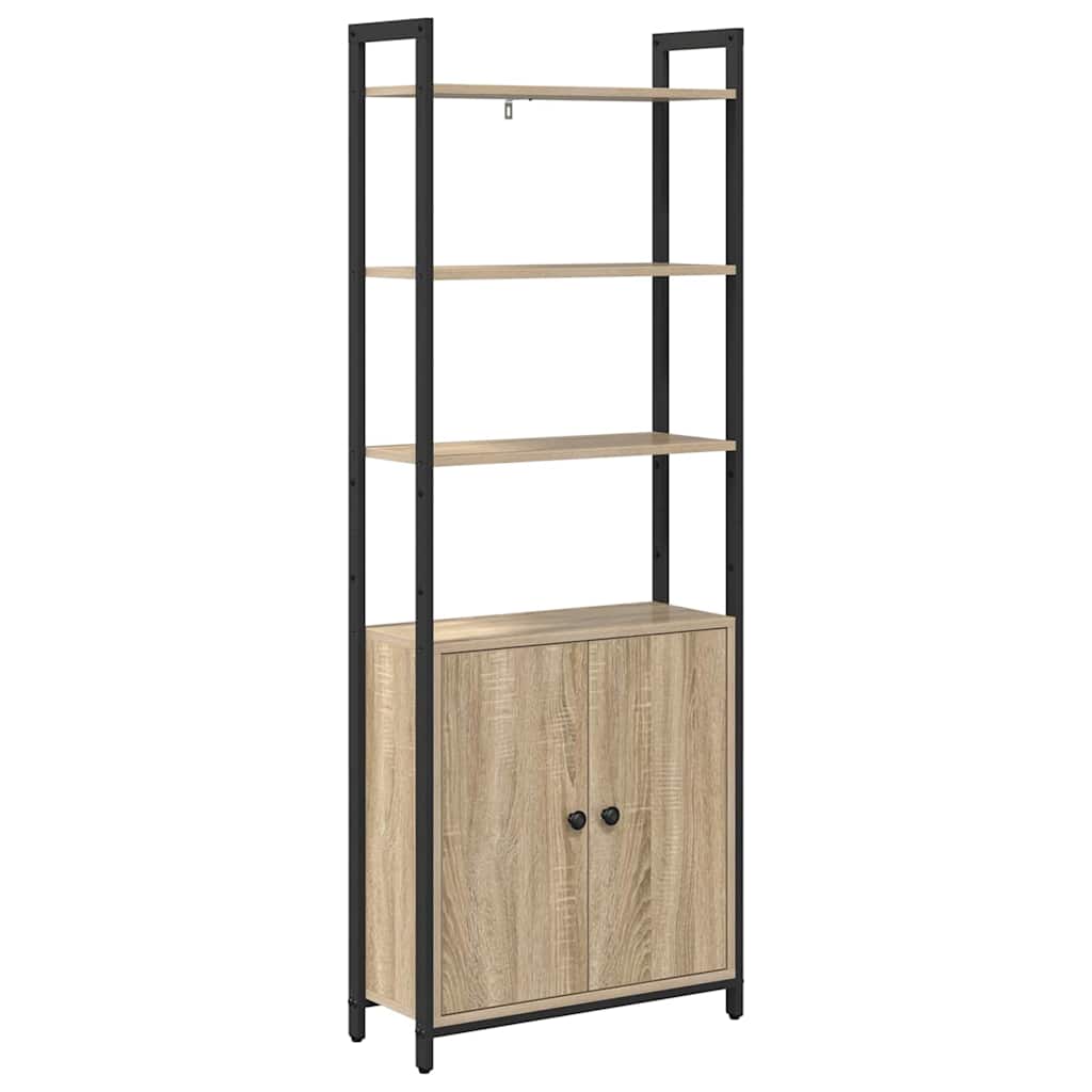 Book Cabinet Sonoma Oak 60 x 24 x 161 cm Engineered Wood