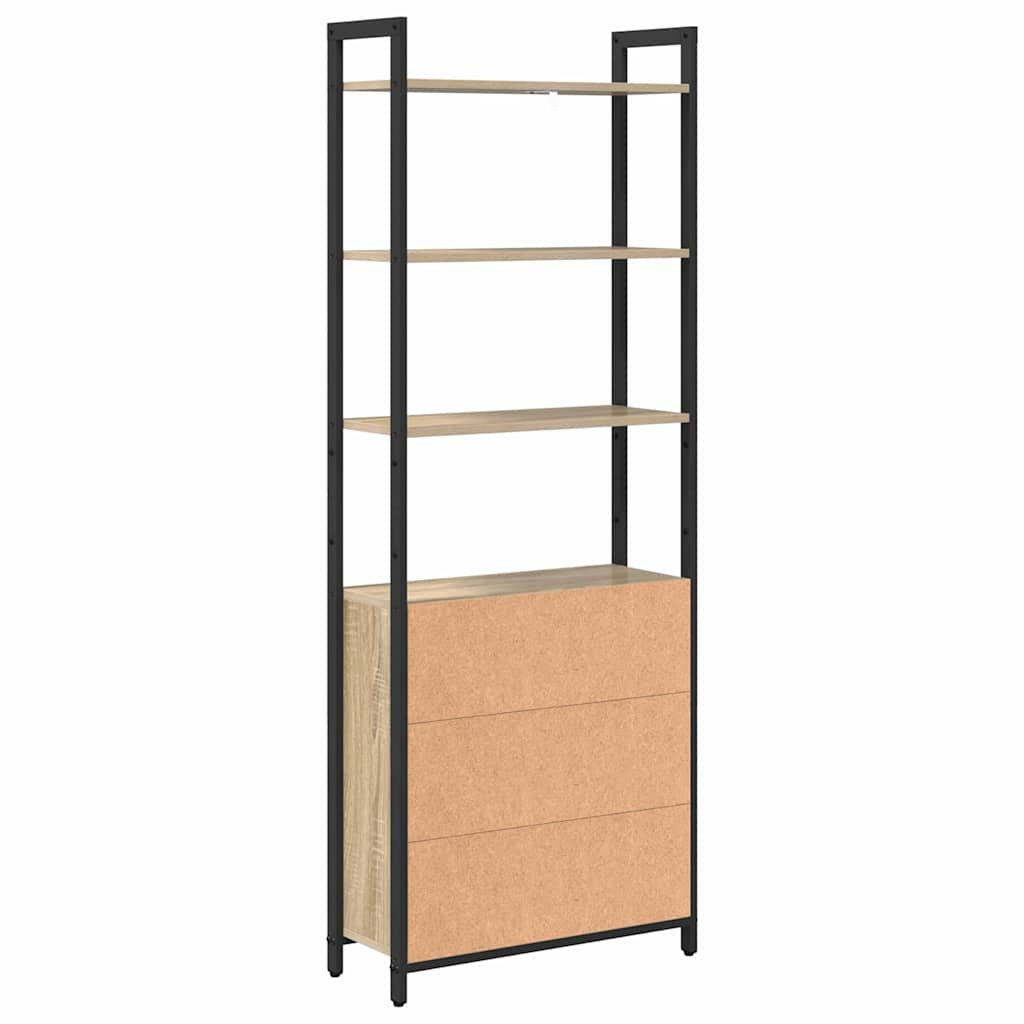 Book Cabinet Sonoma Oak 60 x 24 x 161 cm Engineered Wood