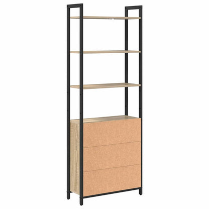 Book Cabinet Sonoma Oak 60 x 24 x 161 cm Engineered Wood