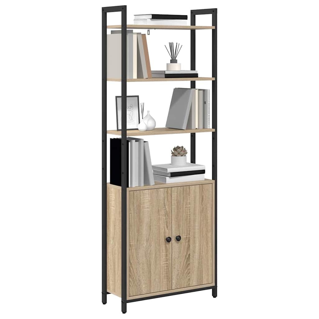 Book Cabinet Sonoma Oak 60 x 24 x 161 cm Engineered Wood