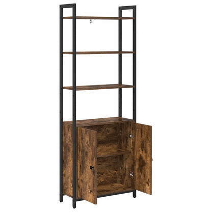 Book Cabinet Smoked Oak 60 x 24 x 161 cm Engineered Wood