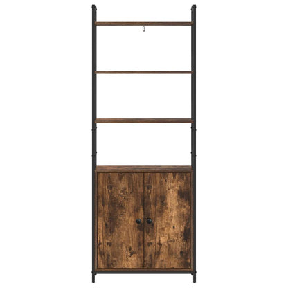 Book Cabinet Smoked Oak 60 x 24 x 161 cm Engineered Wood