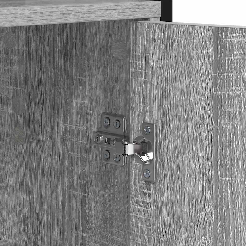 Book Cabinet Grey Sonoma 60 x 24 x 161 cm Engineered Wood