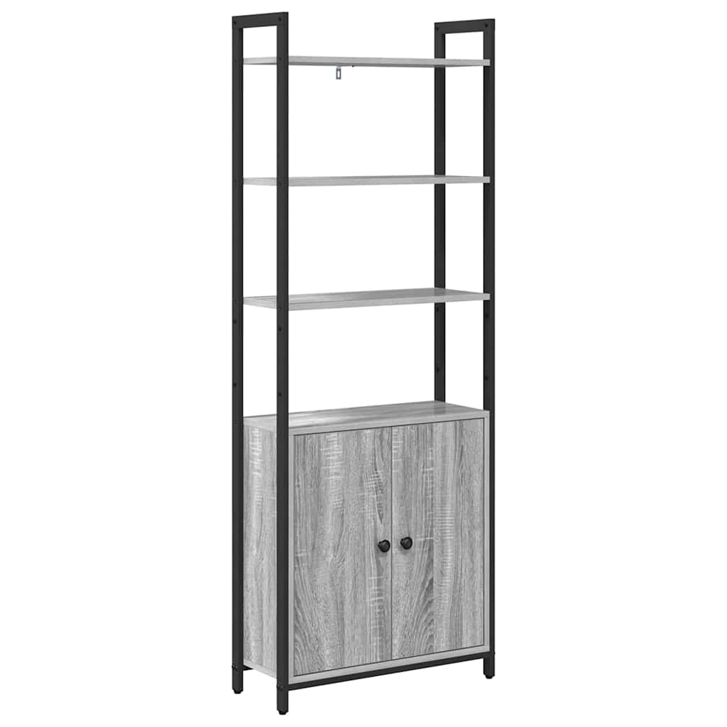 Book Cabinet Grey Sonoma 60 x 24 x 161 cm Engineered Wood