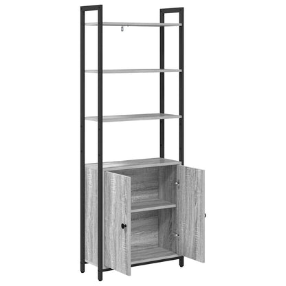 Book Cabinet Grey Sonoma 60 x 24 x 161 cm Engineered Wood