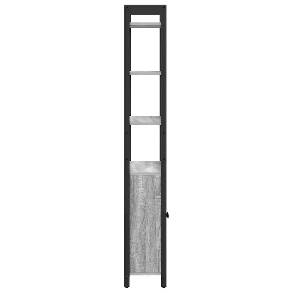 Book Cabinet Grey Sonoma 60 x 24 x 161 cm Engineered Wood