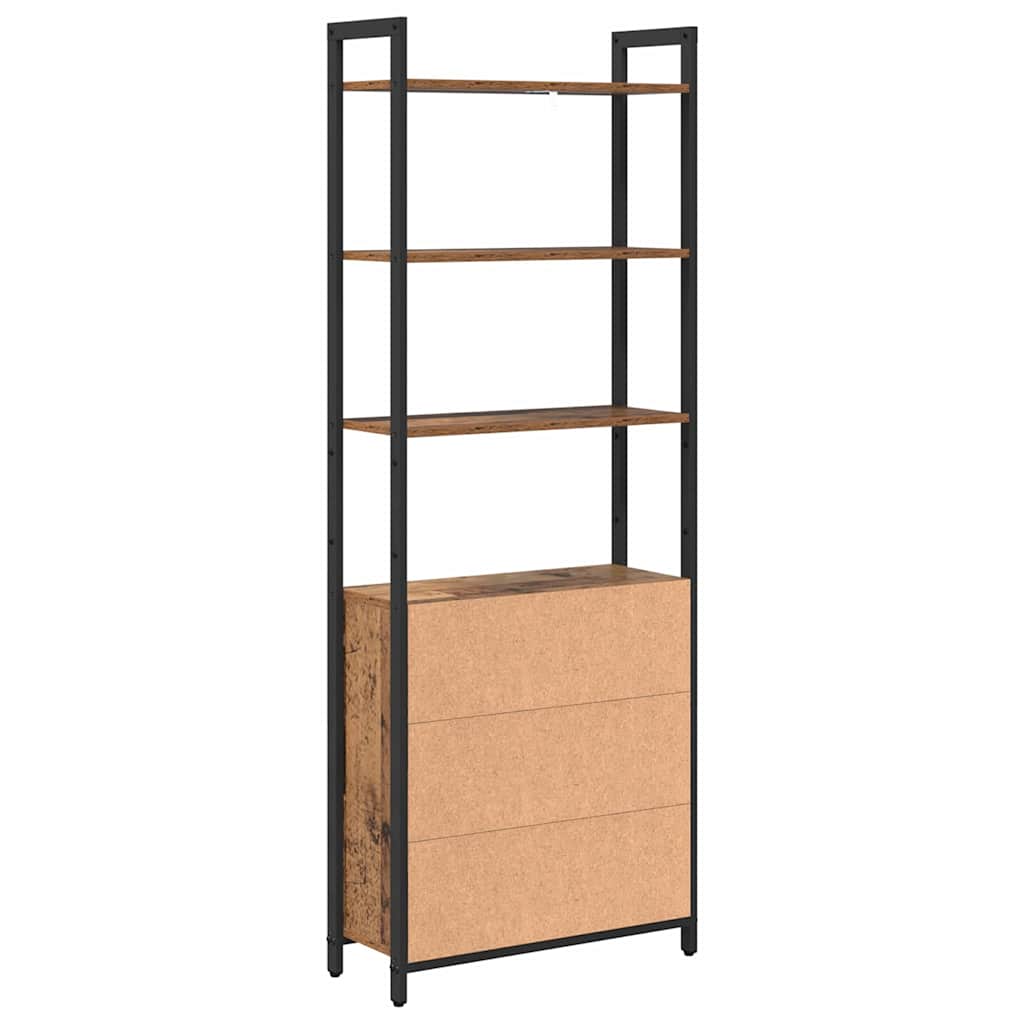 Book Cabinet Old Wood 60 x 24 x 161 cm Engineered Wood