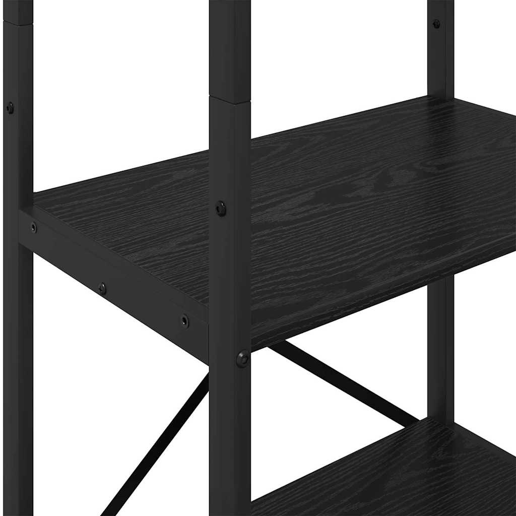 Bookshelf 5-Tier 56 x 34 x 171 cm Engineered Wood Black Oak