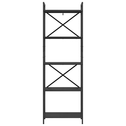Bookshelf 5-Tier 56 x 34 x 171 cm Engineered Wood Black Oak