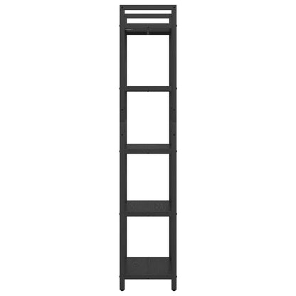 Bookshelf 5-Tier 56 x 34 x 171 cm Engineered Wood Black Oak
