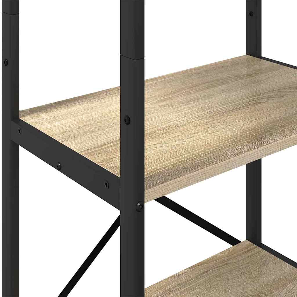 Bookshelf 5-Tier 56 x 34 x 171 cm Engineered Wood Sonoma Oak