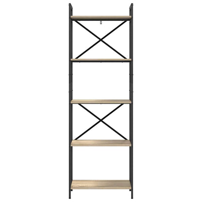 Bookshelf 5-Tier 56 x 34 x 171 cm Engineered Wood Sonoma Oak