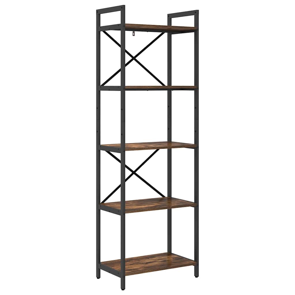 Bookshelf 5-Tier 56 x 34 x 171 cm Engineered Wood Smoked Oak
