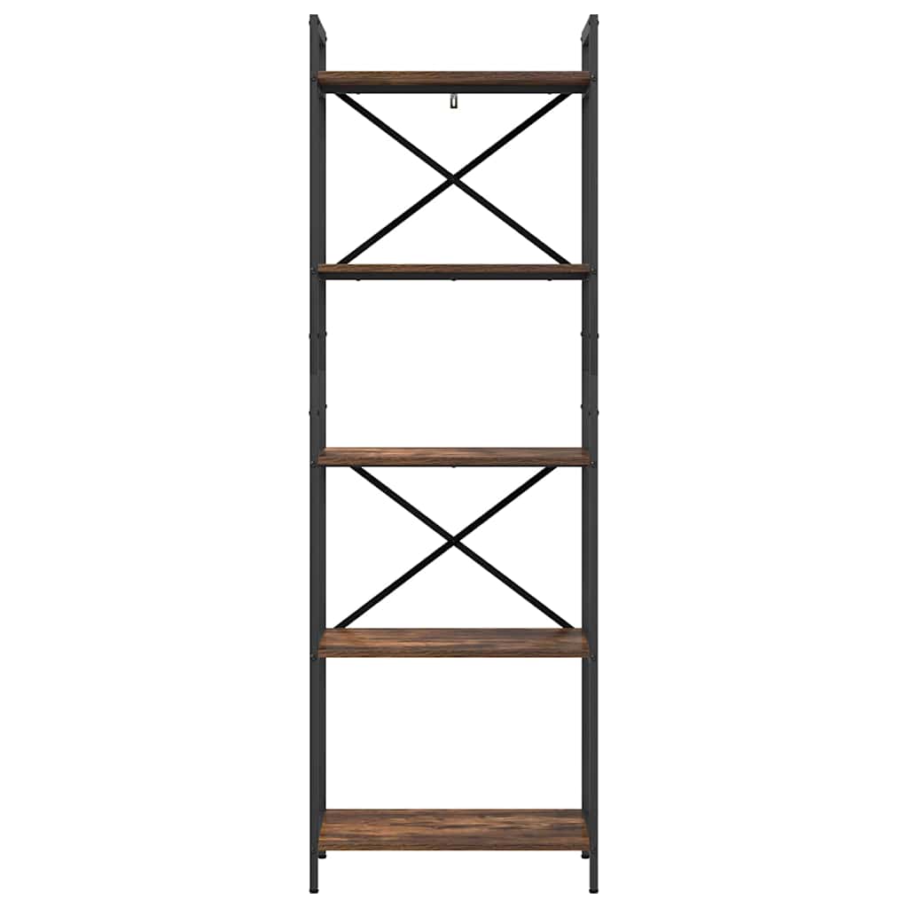 Bookshelf 5-Tier 56 x 34 x 171 cm Engineered Wood Smoked Oak