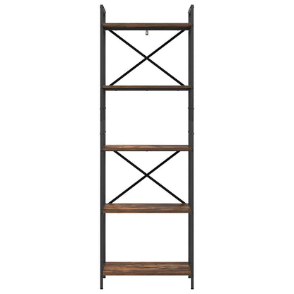 Bookshelf 5-Tier 56 x 34 x 171 cm Engineered Wood Smoked Oak