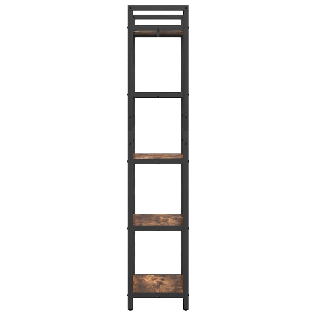 Bookshelf 5-Tier 56 x 34 x 171 cm Engineered Wood Smoked Oak