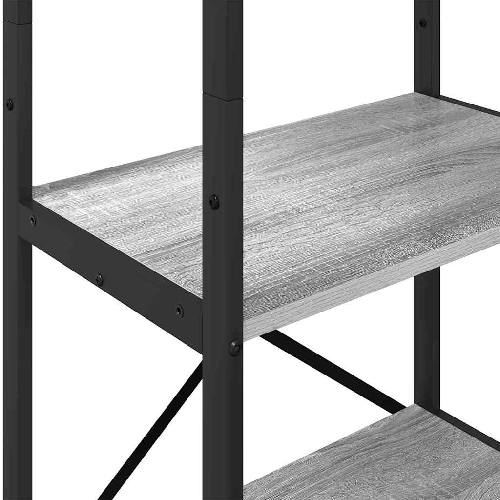 Bookshelf 5-Tier 56 x 34 x 171 cm Engineered Wood Grey Sonoma