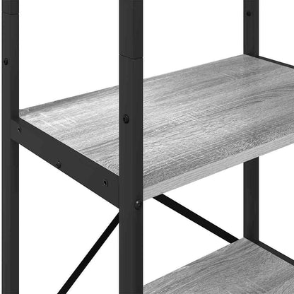 Bookshelf 5-Tier 56 x 34 x 171 cm Engineered Wood Grey Sonoma