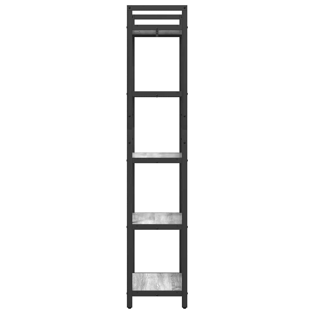 Bookshelf 5-Tier 56 x 34 x 171 cm Engineered Wood Grey Sonoma
