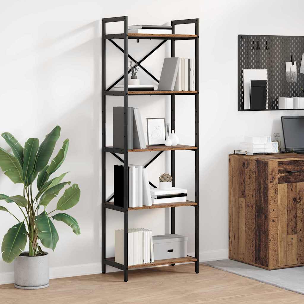 Bookshelf Old Wood 56 x 34 x 171 cm Engineered Wood