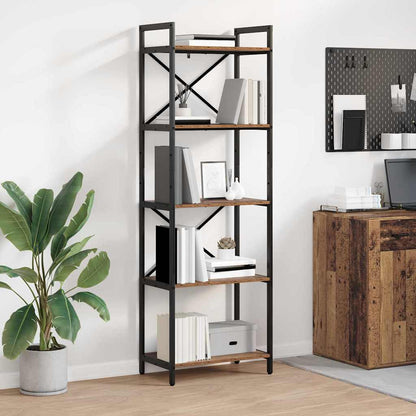 Bookshelf Old Wood 56 x 34 x 171 cm Engineered Wood