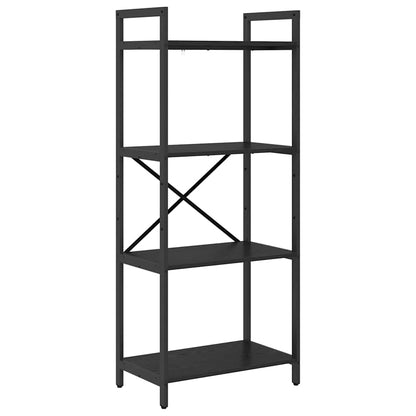 Bookshelf 4-Tier 56 x 34 x 133.5 cm Engineered Wood Black Oak