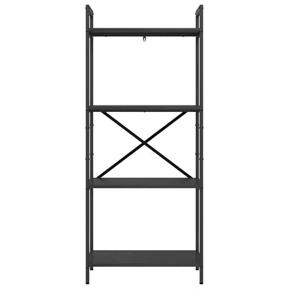 Bookshelf 4-Tier 56 x 34 x 133.5 cm Engineered Wood Black Oak