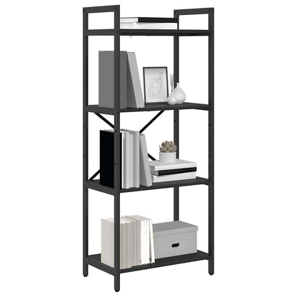 Bookshelf 4-Tier 56 x 34 x 133.5 cm Engineered Wood Black Oak