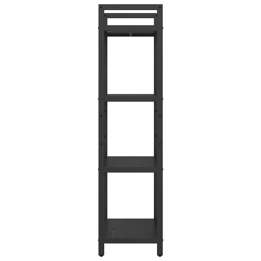 Bookshelf 4-Tier 56 x 34 x 133.5 cm Engineered Wood Black Oak