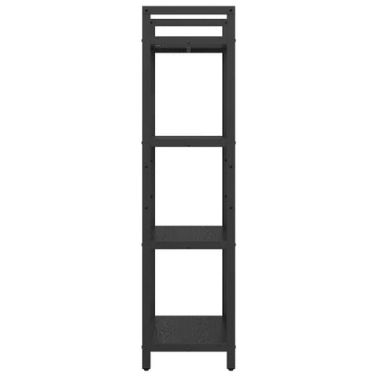 Bookshelf 4-Tier 56 x 34 x 133.5 cm Engineered Wood Black Oak