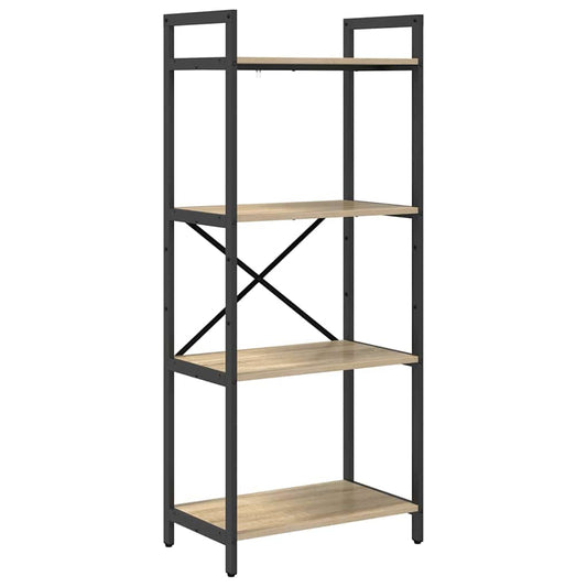 Bookshelf 4-Tier 56 x 34 x 133.5 cm Engineered Wood Sonoma Oak