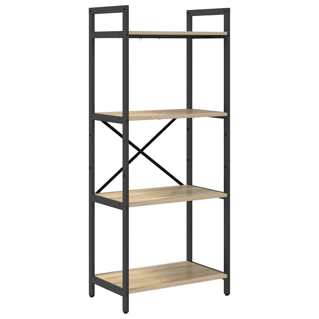 Bookshelf 4-Tier 56 x 34 x 133.5 cm Engineered Wood Sonoma Oak