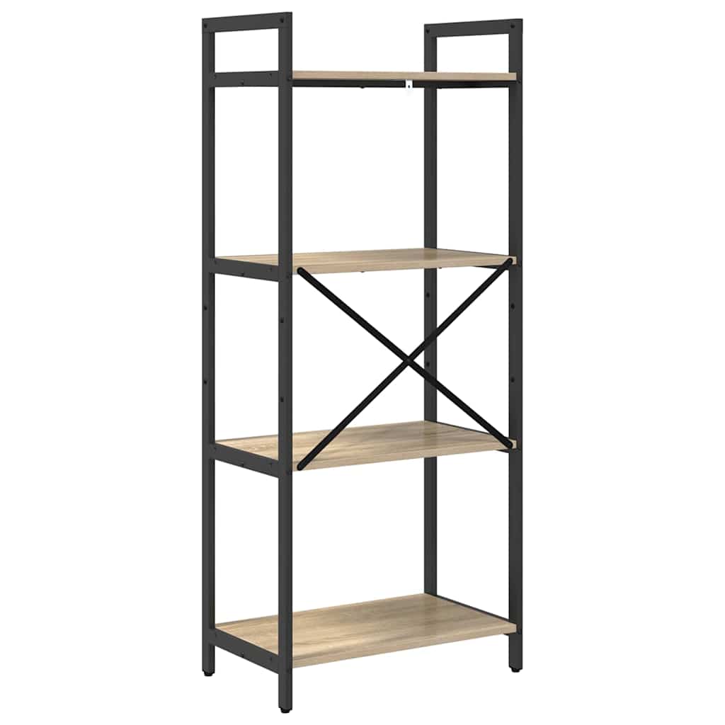 Bookshelf 4-Tier 56 x 34 x 133.5 cm Engineered Wood Sonoma Oak