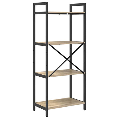 Bookshelf 4-Tier 56 x 34 x 133.5 cm Engineered Wood Sonoma Oak